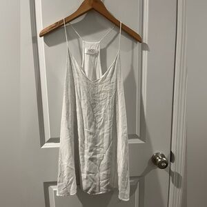 MOD Boutique Mini Dress/beach dress is white and grey stripe